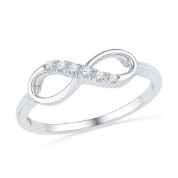 925 sterling silver infinity ring with cubic zirconia  925 sterling silver infinity ring with cubic zirconia
