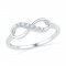 925 sterling silver infinity ring with cubic zirconia 