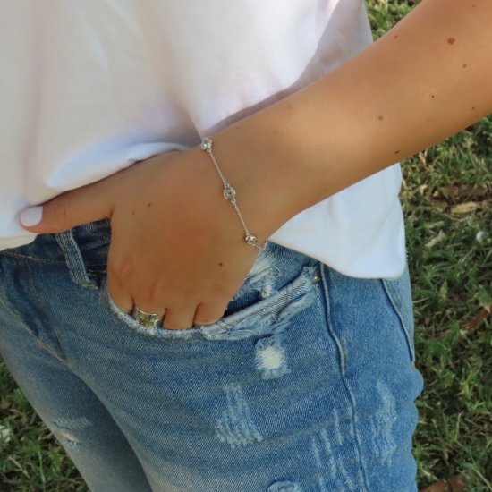 925 Sterling silver bracelet with cubic zirconia 925 Sterling silver bracelet with cubic zirconia