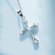 Cross Pendant Necklace in 925 sterling silver and cubic zirconia
