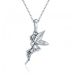 fairy pendant necklace in sterling silver fairy pendant necklace in sterling silver