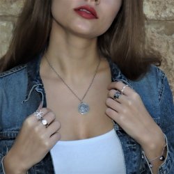 925 sterling silver coin necklace