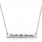 engraved bar necklace - 925 sterling silver 