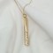 engraved 3D bar necklace - 18k gold plated 