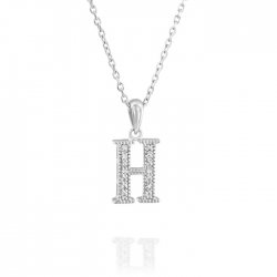 delicate and glowing letter pendant in sterling silver  delicate and glowing letter pendant in sterling silver