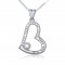  "Love You Mom" heart pendant necklace with cubic zirconia