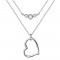 Layered Choker Necklace in 925 sterling silver & cubic zirconia 