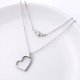 Layered Choker Necklace in 925 sterling silver & cubic zirconia 