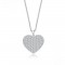 beautiful heart necklace with cubic zirconia