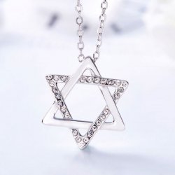 Star of David pendant necklace with Crystals From Swarovski