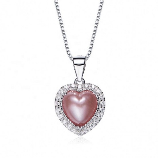 heart shaped swarovski Birthstone necklace - July