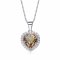 heart shaped swarovski Birthstone necklace - August