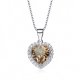 heart shaped swarovski Birthstone necklace - August