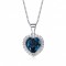 heart shaped swarovski Birthstone necklace - Sapphire (September)