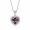 heart shaped swarovski Birthstone necklace  - November