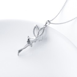 fairy pendant necklace with cubic zirconia