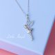 fairy pendant necklace with cubic zirconia