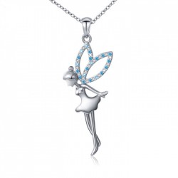 fairy pendant necklace with cubic zirconia fairy pendant necklace with cubic zirconia