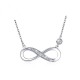 infinity necklace in sterling silver and cubic zirconia