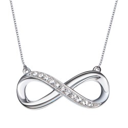 sterling silver diamond infinity necklace  sterling silver diamond infinity necklace