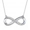 sterling silver diamond infinity necklace 