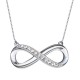 sterling silver diamond infinity necklace 