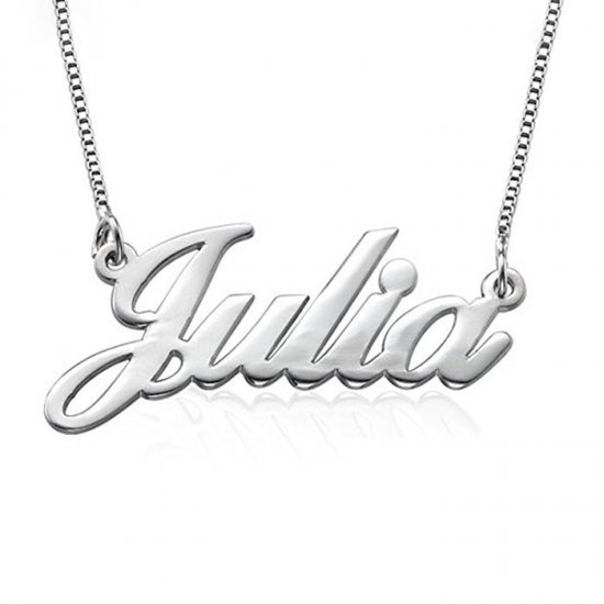 classic name necklace in sterling silver