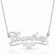 sterling silver middle heart name necklace