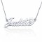name necklace in sterling silver
