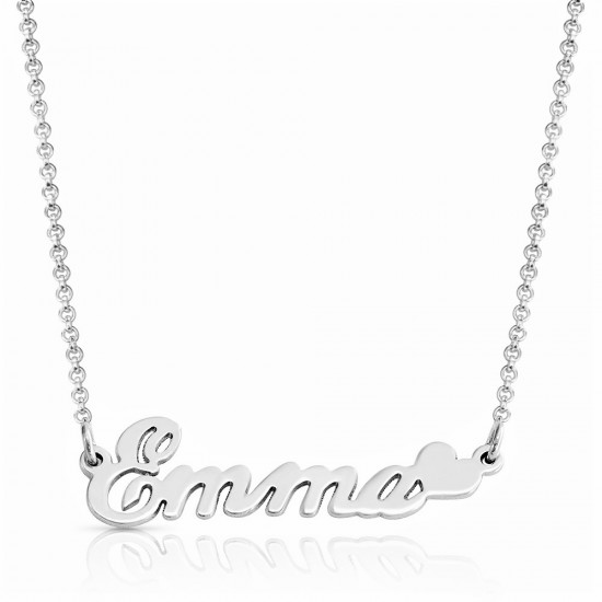 Heart Name Necklace In 925 sterling Silver