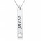 Sterling silver royal bar necklace with name & crown