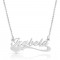 Name necklace and heart at the bottom in 925 sterling silver