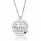 engraved disc necklace for mother in sterling silver
