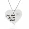 Cute stering silver heart pendant for animal lovers