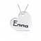 personalized engraved heart pendant in sterling silver