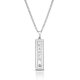  vertical bar necklace with name engraved in sterling silver and swarovski birthstone    