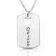personalized dog tag necklace in 925 sterling silver