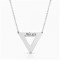 Sterling Silver Engraved Triangle Necklace