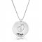 baby feet disc necklace in sterling silver