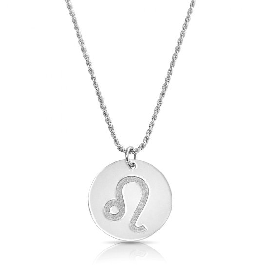 zodiac necklace in sterling silver :Leo