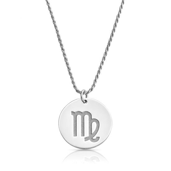 zodiac necklace in sterling silver :Virgo