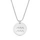 zodiac necklace in sterling silver :Aquarius