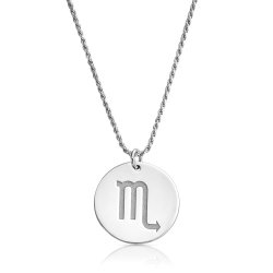 zodiac necklace in sterling silver :Scorpio zodiac necklace in sterling silver :Scorpio
