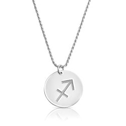 zodiac necklace in sterling silver : Sagittarius zodiac necklace in sterling silver : Sagittarius