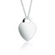 small heart pendant necklace in sterling silver