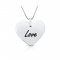 engraved heart pendant in 925 sterling silver
