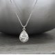 crystal from swarovski necklace - fancy clear pear stone 