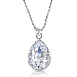 crystal from swarovski necklace - fancy clear pear stone  crystal from swarovski necklace - fancy clear pear stone