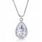 crystal from swarovski necklace - fancy clear pear stone 