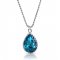 crystal from swarovski necklace - pear fancy emerald stone 